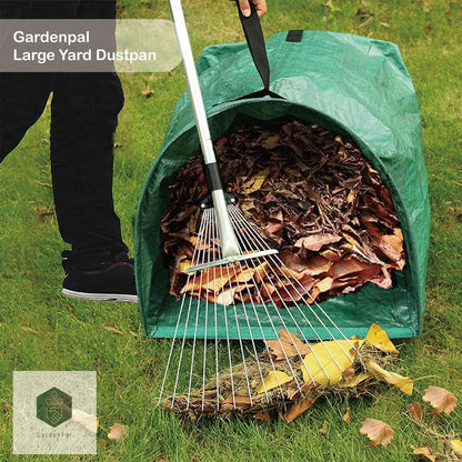 Gardenpal 2-pack Yard Waste Bags for Collecting Leaves, PE Gardening Bags, Lawn and Leaf Bags, Large Yard Dustpan-Type Garden Bag, Reuseable Garden Waste Container, 53 Gallon Per Bag