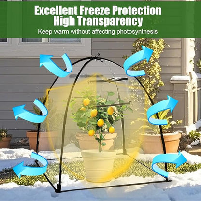 Plant Covers Freeze Protection, Clear Outdoor Garden Frost Cover, Plant Protectors from Animals, Garden cloches for Plants, Potted Fruit min Greenhouse(Transparent,2-Pack)