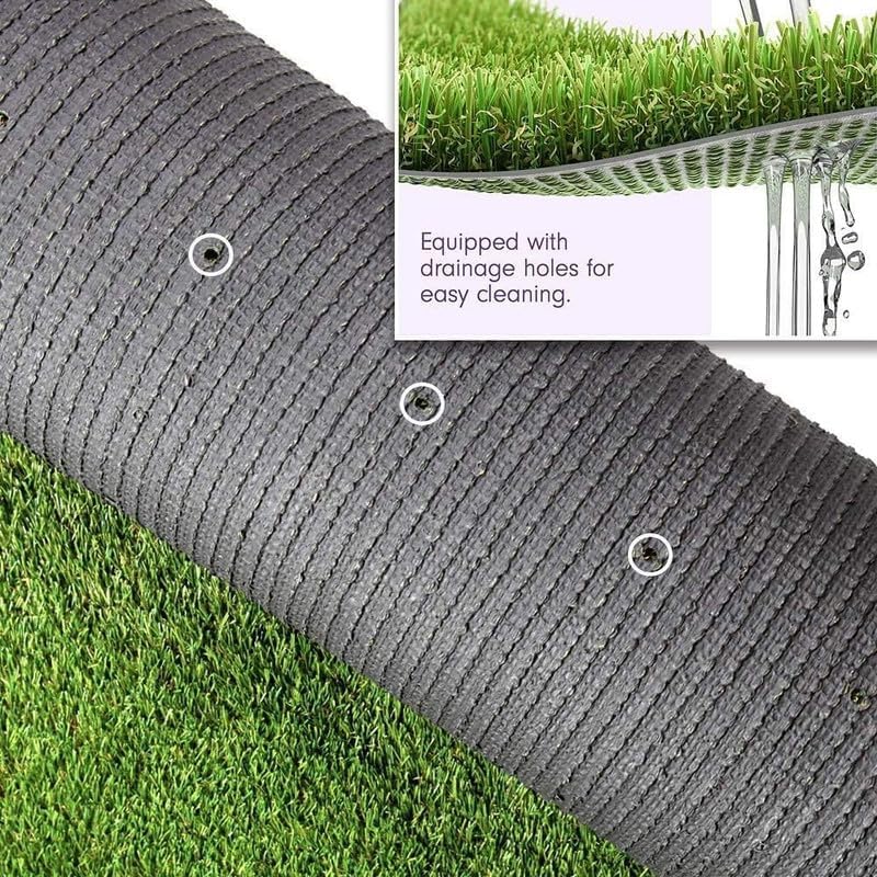 Artificial Grass Turf 15FTx42FT, 1.38" Pile Height Realistic Synthetic Grass, Indoor Outdoor Pet Faux Grass Astro Rug Carpet for Garden Backyard Patio Balcony