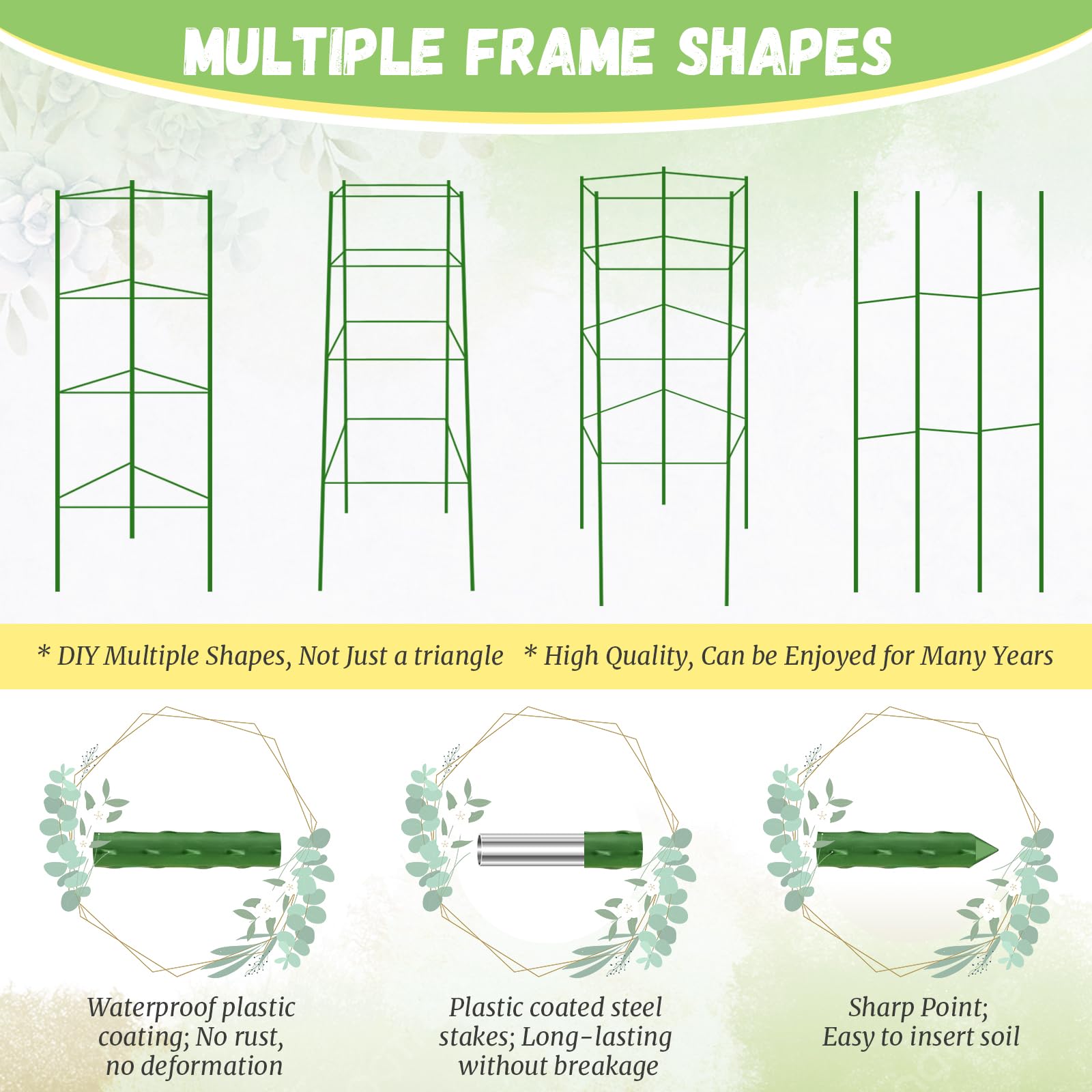 Legigo 6-Pack Tomato Cage for Garden Plant Support- Up to 48inch Garden Stakes Tomato Cage, Tomato