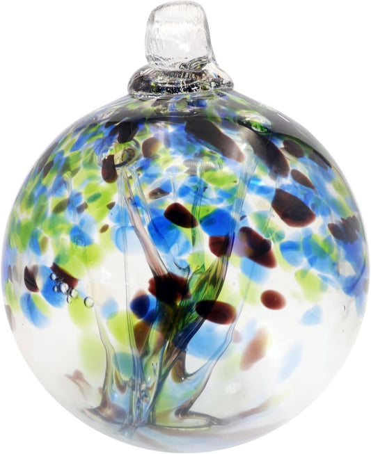 Dale Tiffany Hand Blown Glass, 6" Diameter Mystic, Tree of Life Collection, Witch Globe Hanging Garden Indoor/Outdoor Decorative Ornament Gazing Ball
