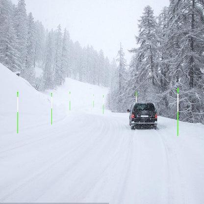 Driveway Markers Snow Stakes 48 inch Green Plow Stakes Reflective Fiberglass, Pack of 100 for Parking Lots, Walkways