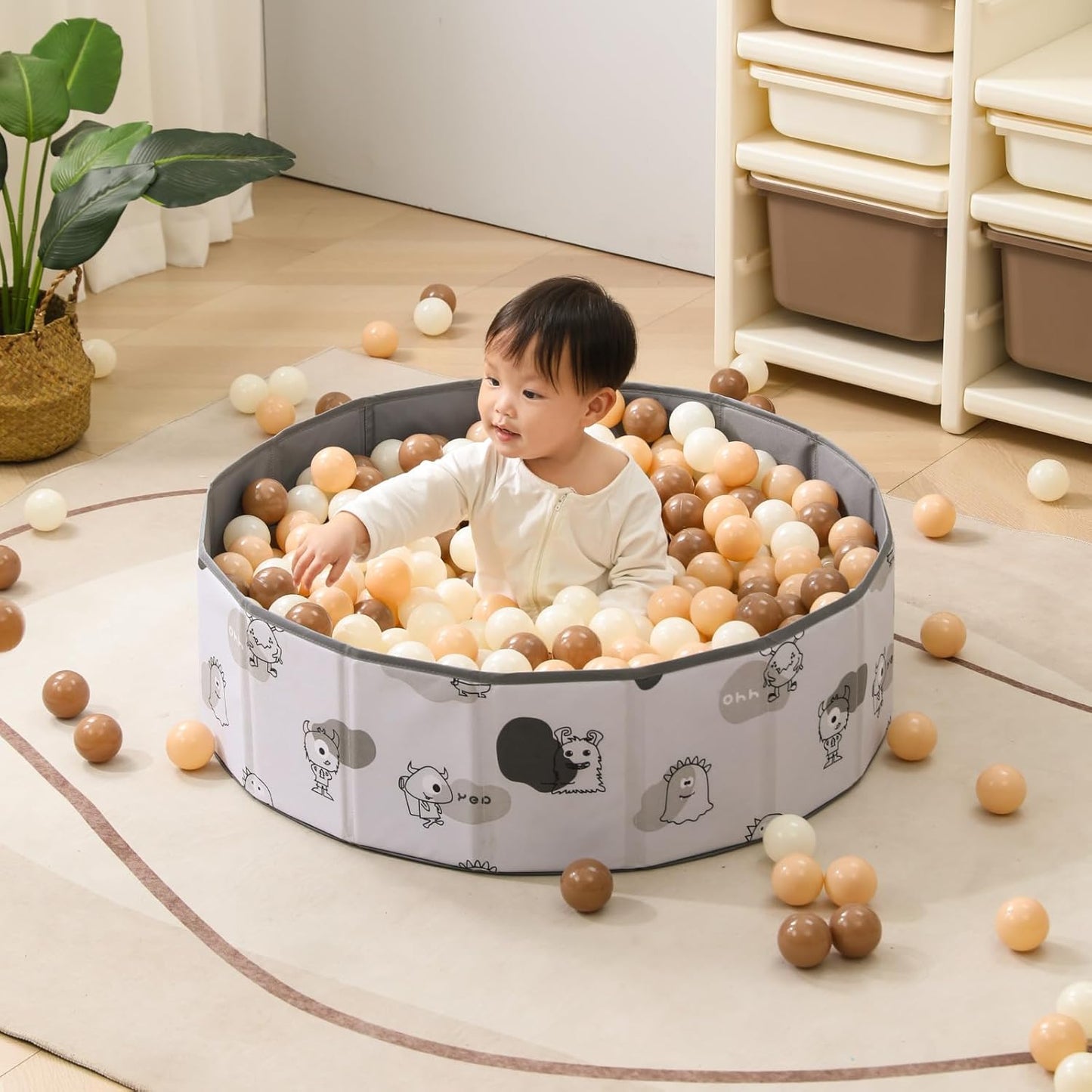 TRENDPLAY Plastic Balls for Ball Pits - Hollow Balls- Safe and Exciting Playtime - Perfect for Baby Pools, Birthday Party Decoration