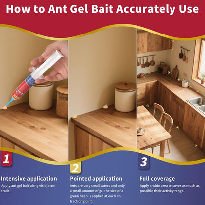 Ready-to-Use Ant Gel Bait, Ant Control for Indoors and Outdoors Use - 1 x 30-Gram Tube