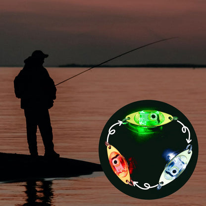 LED Underwater Fishing Lures，LED Lighted Bait Flasher，Deep Drop Fishing Lures，Fish Eye Attractive Light Bait Lure Lamp 5PCS