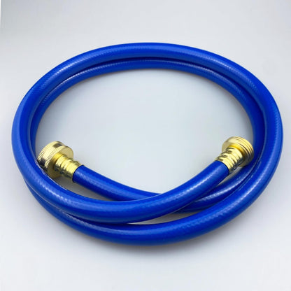 PVC Garden Hose 1/2 Inch Green Heavy Duty Water Hose with Solid Brass Fittings,No Leaking, Flexible,for outdoors,Lawns,Patio (5 FT, Blue, Brass Fittings)