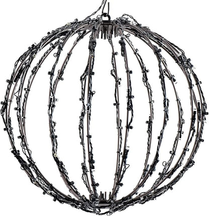 LED Light Balls Metal Hanging Tree Sphere Globe Light for Patio Holiday Festival Garden Decor (12 Inch 1 Pack)