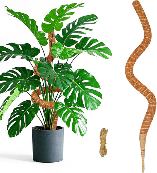 39 Inch Moss Pole Monstera Plant Support, Coir Moss Poles for Climbing Indoor Plants, Bendable Plant Stake Trellis for Potted Plant, Pothos, Philodendron