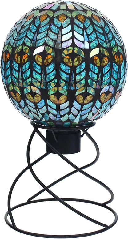 Echo Valley 8269 Mediterrano Mosaic Gazing Globe Outdoor Décor for Lawns and Gardens, Multicolor, 10 inches