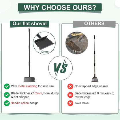 Garden Cleaning Shovel, Ice Scraper, 59 Inch Adjustable Handle Heavy Duty Garden Tool Multifunctional Cleaning Shovel, for Lawn Edging, Scraping, Weed and Ice Removal