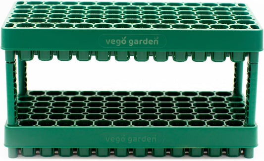 Vego garden 10" x 20" 76 Cells Seed Starter Tray Stackable Seedling Starting Germination Trays for Plants Planting Vegetables Herbs Flowers, 2 Set