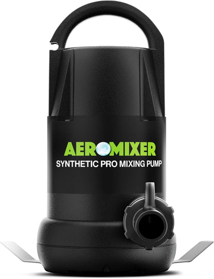 Aeromixer Synthetic 3/4 HP Submersible Mixing + Aerating Pump - Submersible Water Pump for Nutrient Mixing and Aerating, Electric Garden Water Pumps, Heavy Duty Outdoor Pumps for Farming and Gardening
