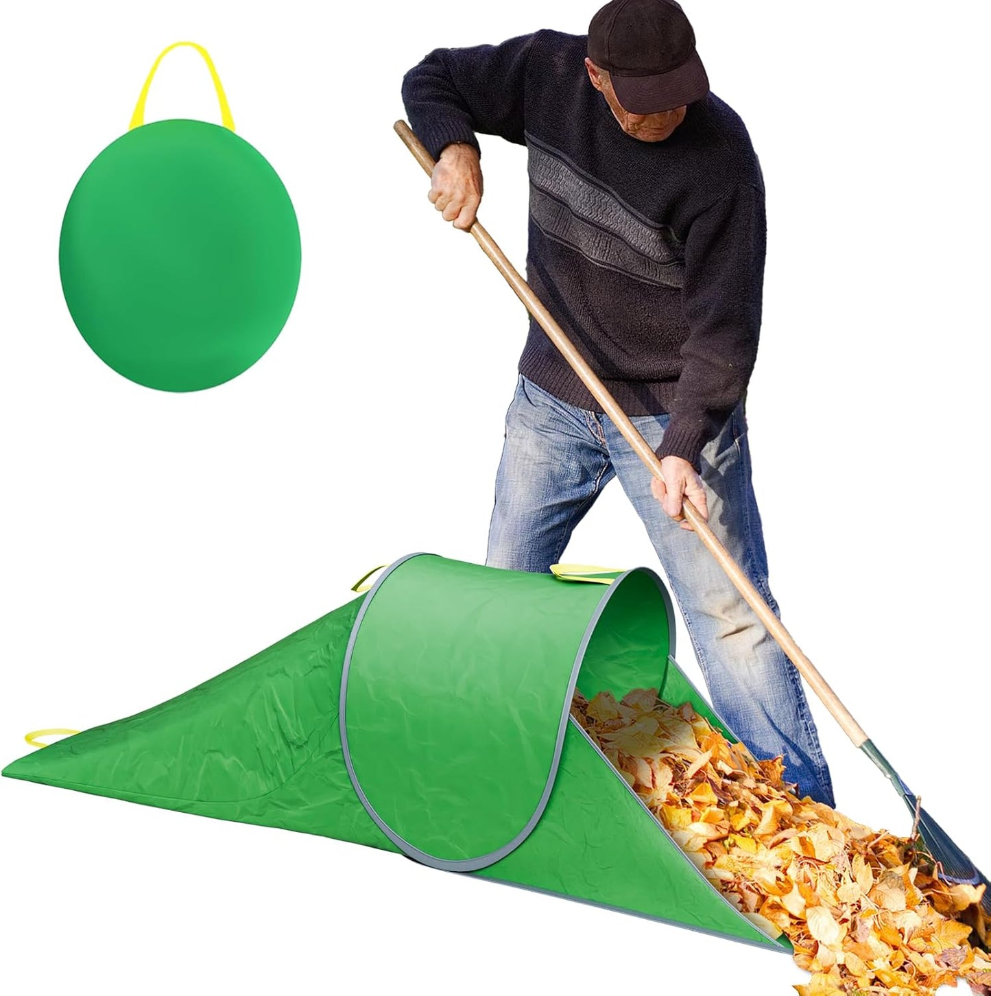 Leaf Collector, Foldable Lawn and Leaf Bags for Leaf Collection, Reusable Leaf Collector Bag for Leaves, Grass and Lawn Trash
