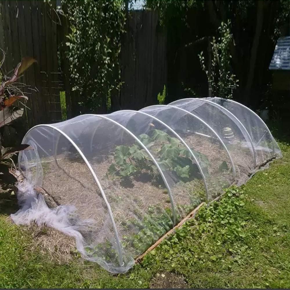 Agfabric Garden Netting 5'x50' Insect Pest Barrier Bird Netting for Garden Protection,Row Cover Mesh Netting for Vegetables Fruit Trees and Plants,White