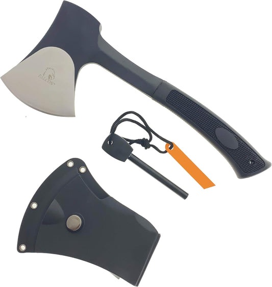 K-Musculo Otakumod 11" Tactical Ranger Axe. Hatchet. Stainless Steel Blade with Hard Cover. for