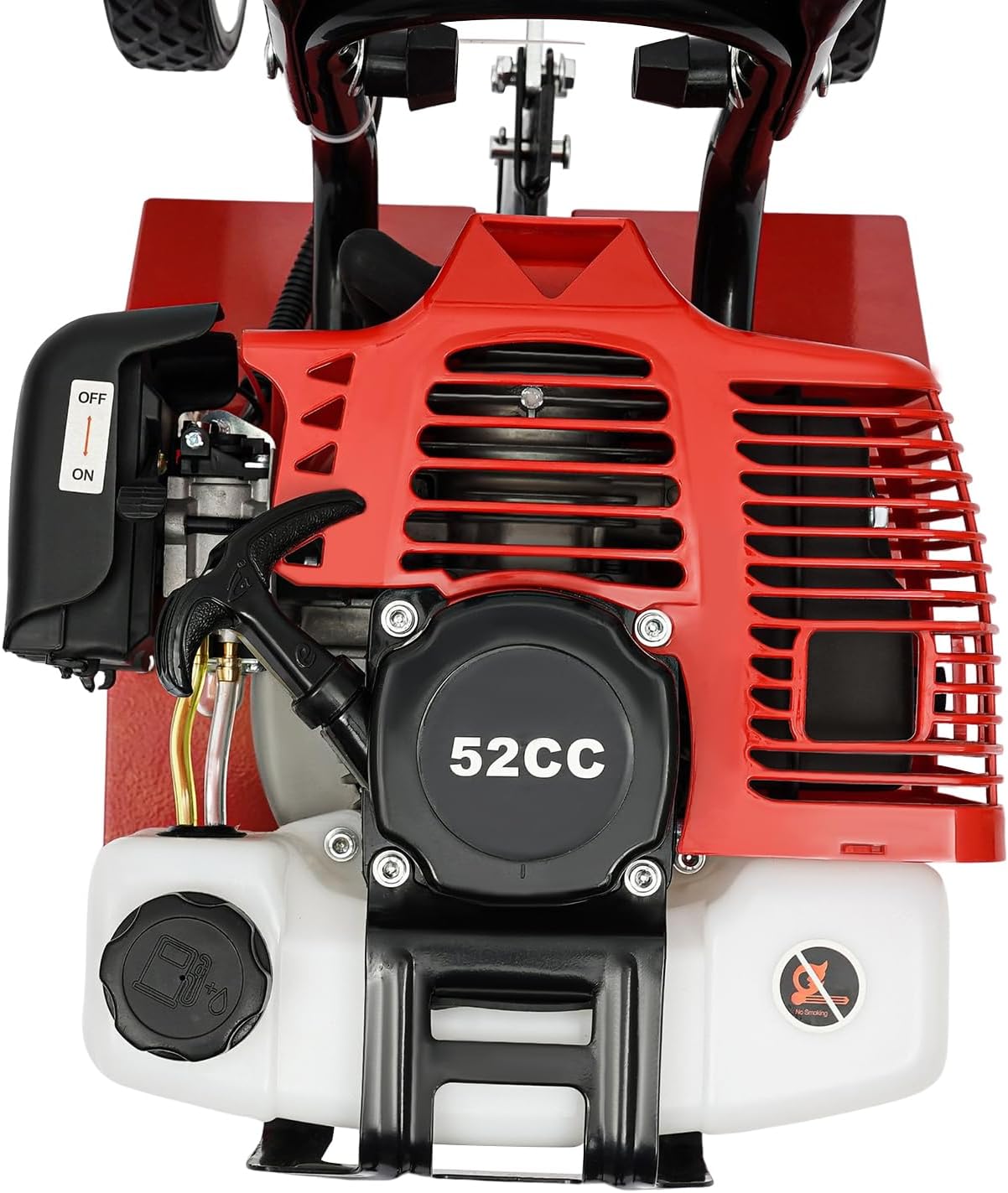 52CC 2 Stroke Mini Tiller Cultivator, Garden Tiller Gas Powered Hand Rotary Cultivator Rototiller Garden Tool with Long Handle for Garden & Lawn, Digging, Weed Removal & Soil Cultivation.