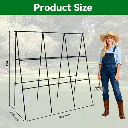 Trellume Cucumber Trellis - 49.4"*49.4" Metal Garden Trellis for Climbing Plants, Garden Trellis