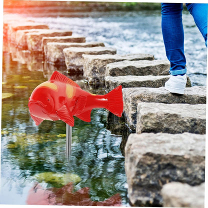 Koi Fish Decor Garden,Koi Art Decor Resin Sculptures with Stake, Garden Sculptures & Statues,A Set of 3 Pieces Fish Sculpture for Outdoors, Patio, Yard, Lawn, Pond and Home Decoration (Red)