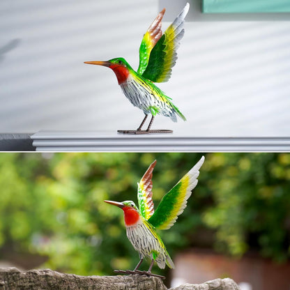 Nacome Metal Hummingbird Statues for Garden Decor: Outdoor Sculptures Clearance Lawn Ornaments for Patio Balcony Front Backyard - Unique Gifts for Grandma Mom