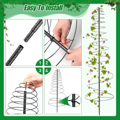 Trellis for Climbing Plants Outdoor, 73inch Tall Plants Trellis Support Metal Garden Trellis for Vegetables Flowers Plants Vine Support
