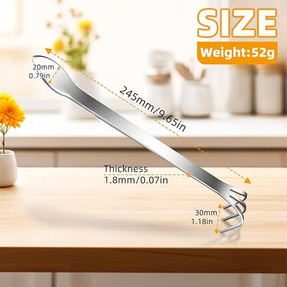 Stainless Steel Root Rake，Stainless Steel 3 Prong Root Rake Pick Loosen Soil Bonsai Tree Tool Set for Gardening Plants