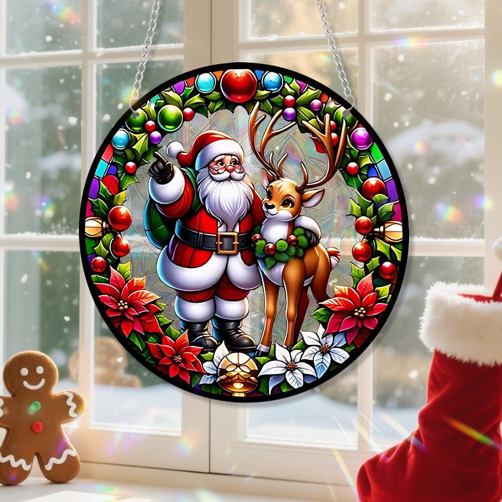 Sun Catchers Indoor Window, Acrylic Rainbow Suncatcher Window Hanging Decoration for Living Room Bedroom Summer Home Balcony Ornaments Decoration