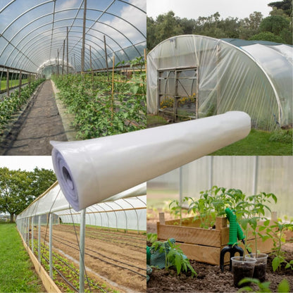 Farm Plastic Supply 4 Year Clear 6 mil Greenhouse Plastic Sheeting - Clear Sheeting, Polyethylene Film, Transparent Plastic Film for Greenhouse (16' x 120')