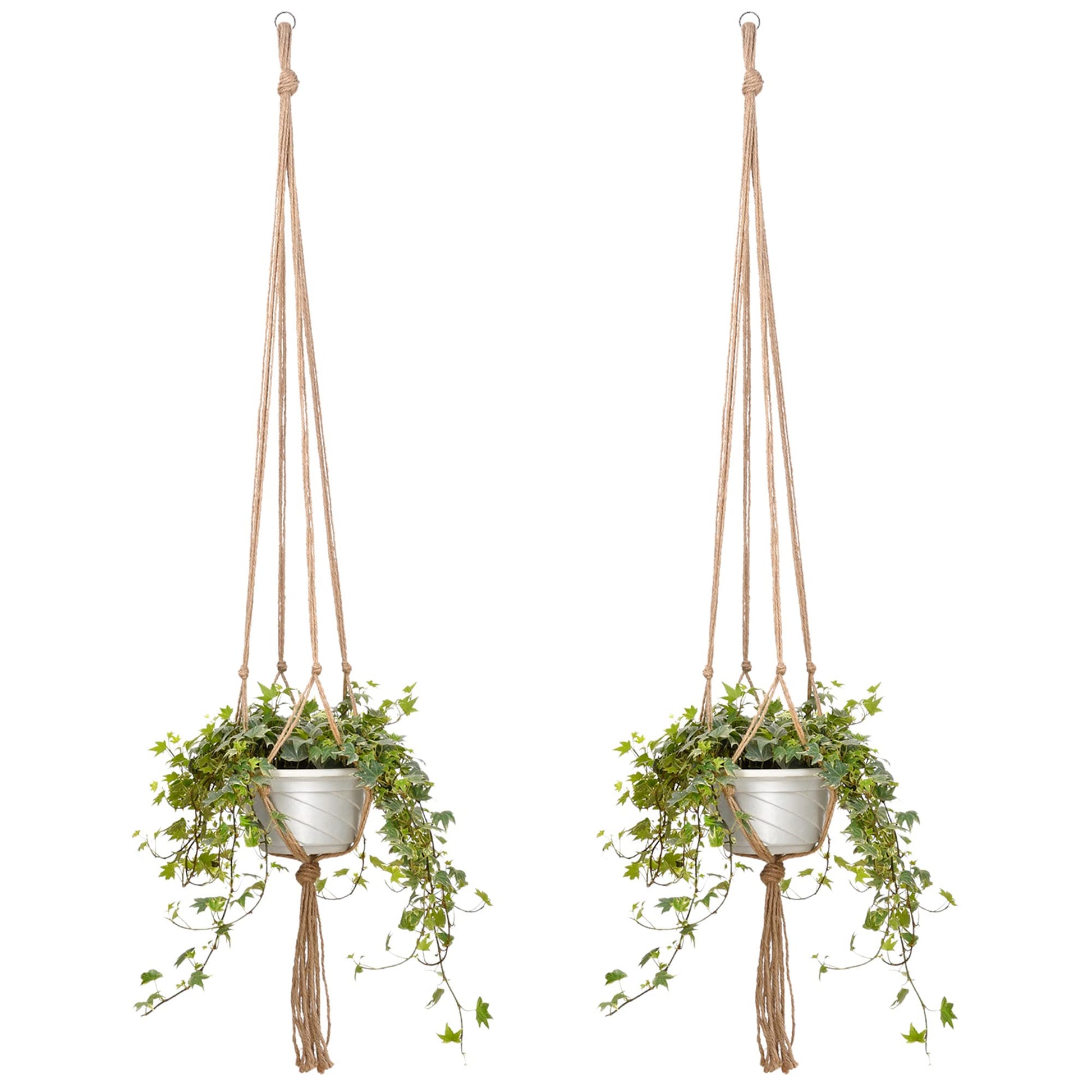 EBOOT 2 Pack 48 Inch Large Macrame Plant Hanger Rope to Hang Flower Pot Plant Holder for Indoor