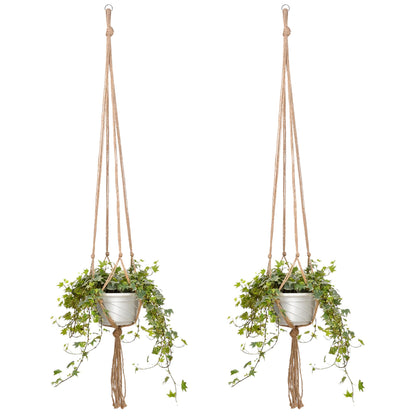 EBOOT 2 Pack 48 Inch Large Macrame Plant Hanger Rope to Hang Flower Pot Plant Holder for Indoor