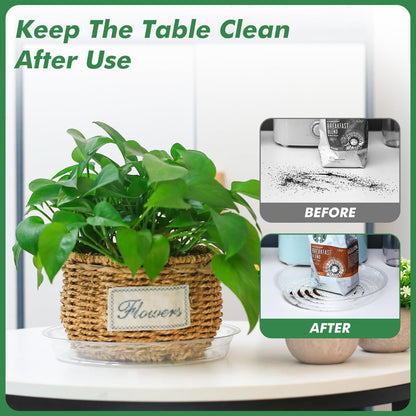 60 Pack 6 Inch Plant Saucer Clear Plant Saucers for Indoors Flower Pot Saucers Small Plants Plate Dish Succulent Pot Saucer Plants Trays for Pots Bulk Plastic Tray for Flower Cactus Nursery Pots