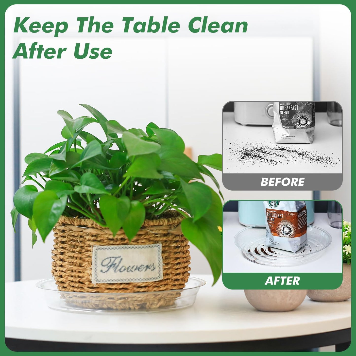 30 Pack Clear Plant Saucers for Indoors (4 6 Inch) Flower Pot Saucers for Potted Plants Plate Set Plant Trays for Indoors No Holes Plants Saucer Trays for Pots Drip Tray Plastic Tray for Succulent