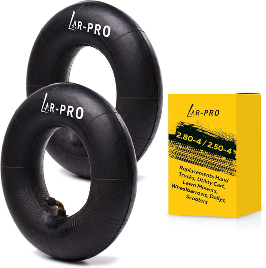 AR-PRO (2 PACK) 2.80/2.50-4 Inner Tube for Hand Trucks, Utility Cart, Lawn Mowers, Wheelbarrows