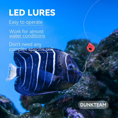 LED Underwater Fishing Lures，LED Lighted Bait Flasher，Deep Drop Fishing Lures，Fish Eye Attractive Light Bait Lure Lamp 5PCS