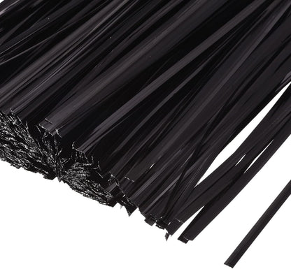 MECCANIXITY Foil Twist Ties 7" 18cm Metallic Plastic Closure Tie for Tying Bread, Candy, Cookies, Gift Bags Arts Crafts Ties Black Pack of 750