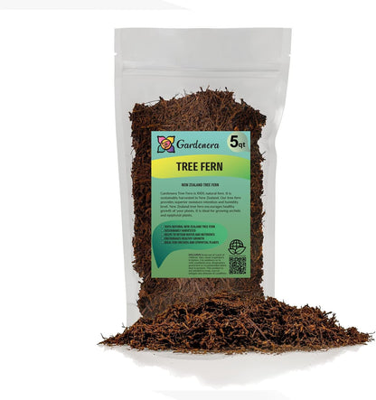 GARDENERA's Premium New Zealand Tree Fern - 5 Quart - Growing Medium for Orchids and Epiphytes | Provides Optimal Drainage and Aeration