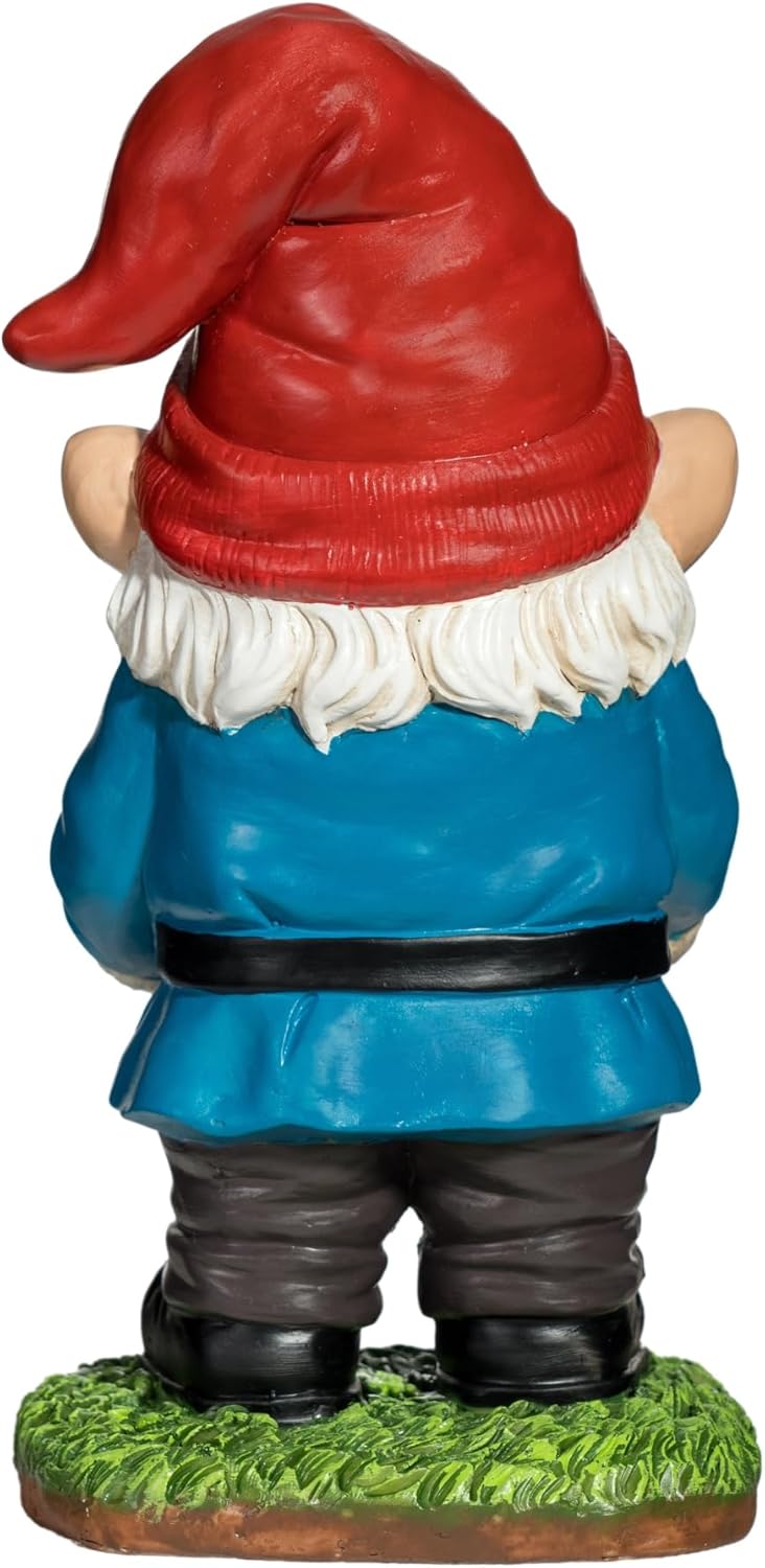 Panda Gnome Garden Statue - 9 Inch Funny Outdoor Gnomes with Wooden Sign - Weather Resistant Yard and Home Decor - Unique Gift for Women, Men, Present for Christmas & Garden Enthusiasts