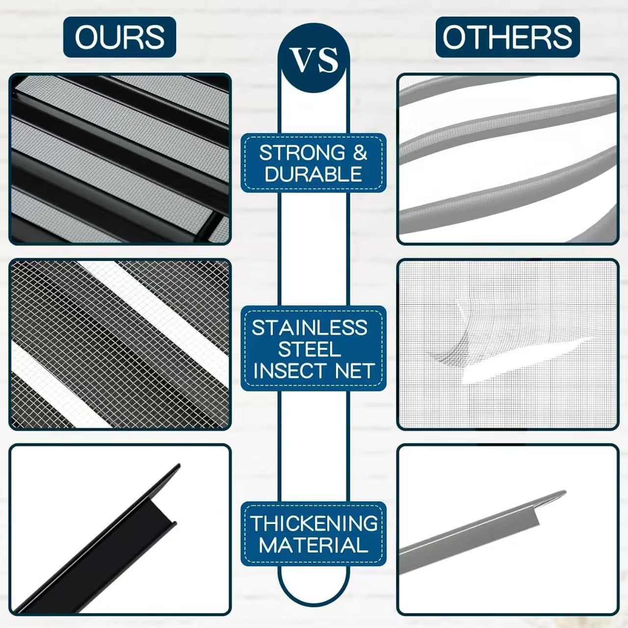 12"x18"Gable Vent - Removable Filter Screen Design, Perfect for Attic Vents and Sheds，Wall,Door, and Shipping Container,Vent Opening 10"x16", Optimal Roof Ventilatio