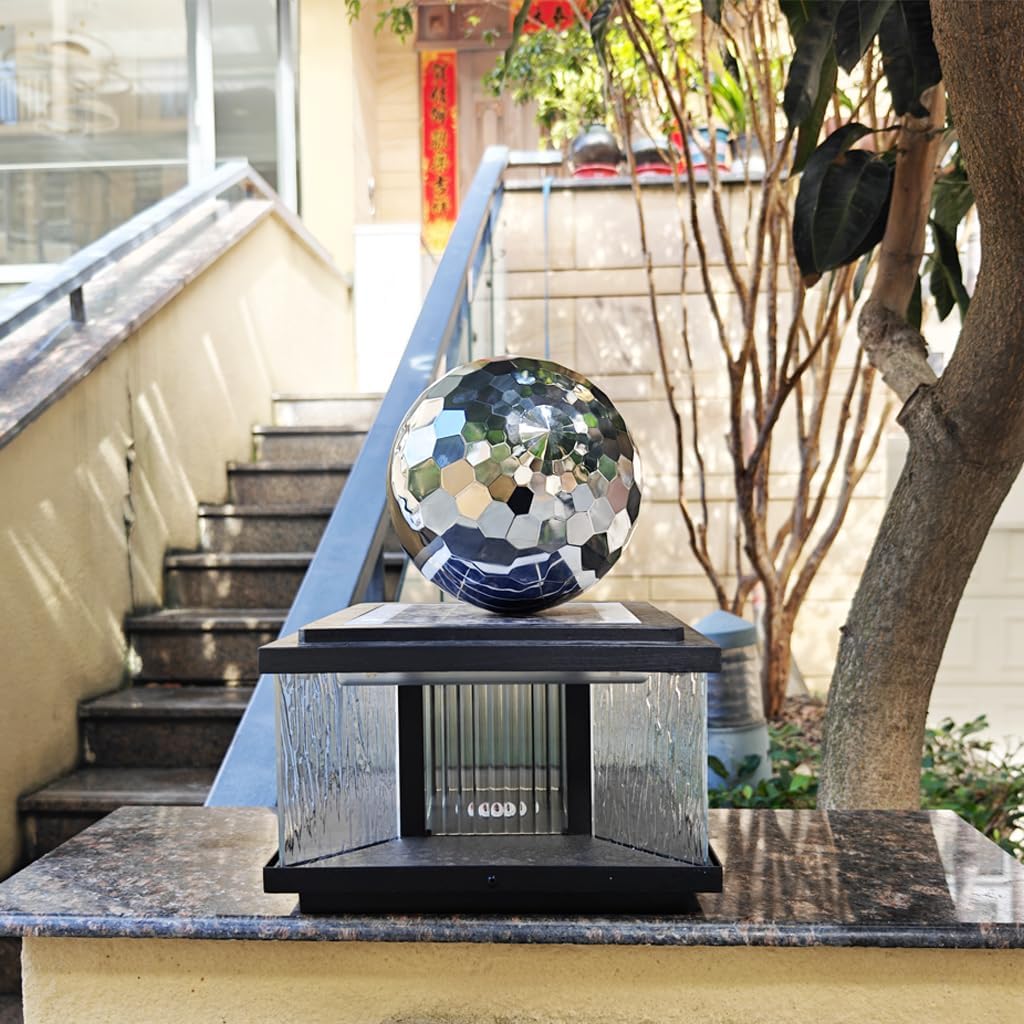 304 Stainless Steel Gazing Ball Sculptures Diamond Ball Decoration Mirror Hollow Decor Ball Reflective Garden Sphere Hollow Metal Ball Ornament Statues Gazing Globe for Home Garden (10 inch)