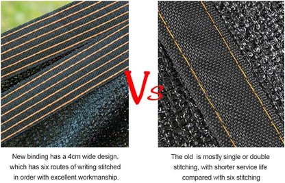 winemana 40% Black Shade Cloth, Edge with Buttonhole, Resistant Garden Shade Cloth with Taped Edge for Plants Greenhouse Swimming Pool (10 FT x 14 FT)