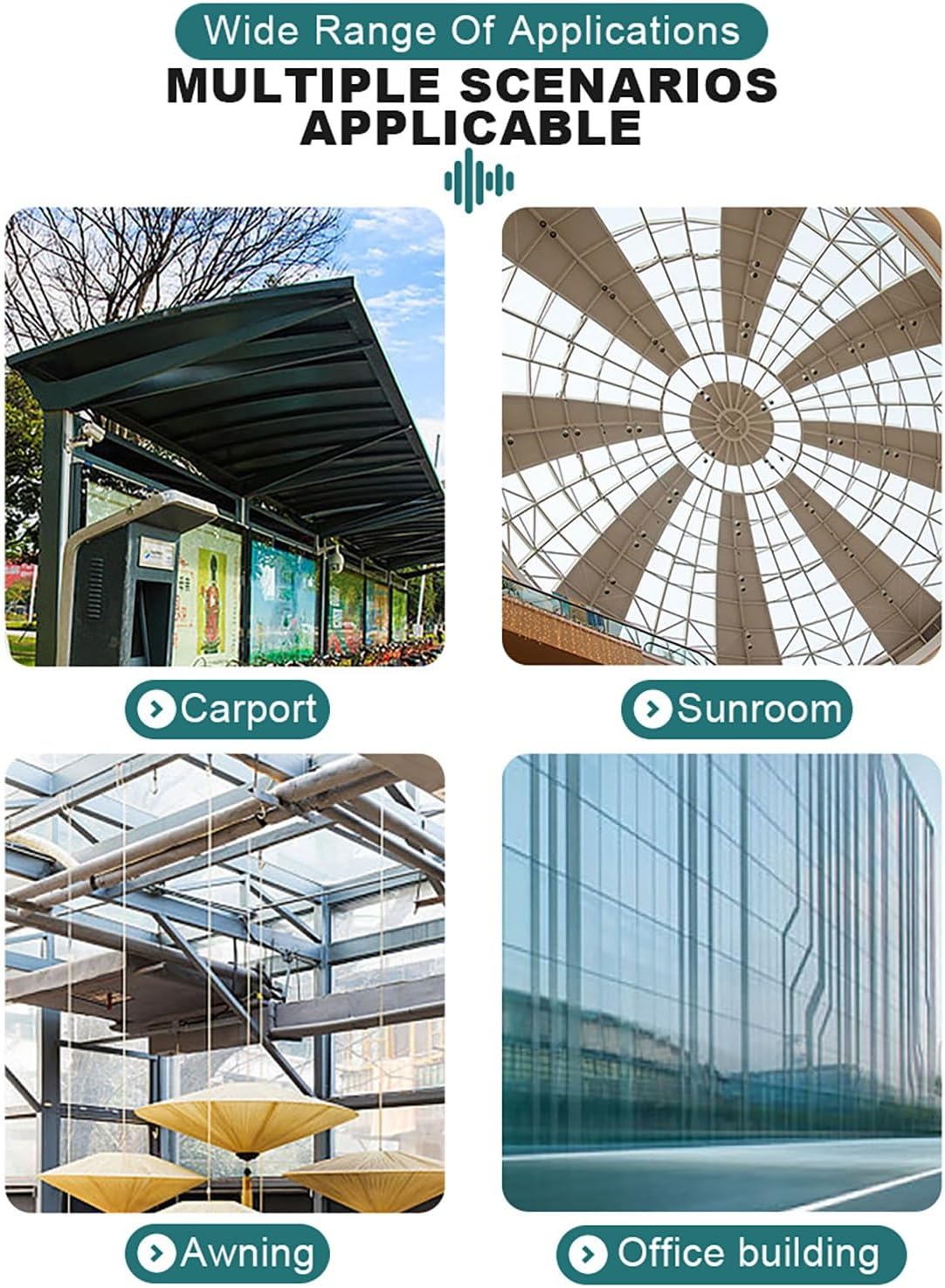 Plastic Roof Panels,Translucent Greenhouse Panel,Daylighting Roof Panels,Sturdy Panel,Cuts Easily,for Patio Garden Balcony etc.(35.43x62.99in)