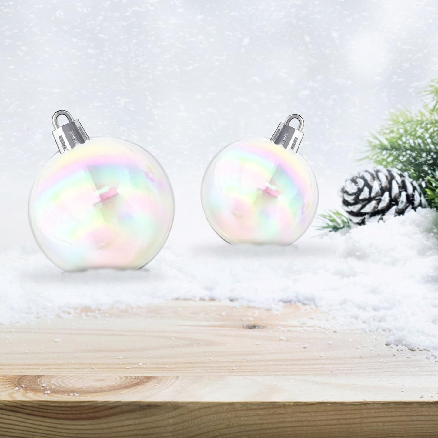 30 PCS Halloween Plastic Iridescent Ball Decoration,Clear Bubble Ball for DIY Bubbling Cauldron,Witch Cauldron Decoration,Cauldron DIY Witch Magic Pot,2.36 Inch