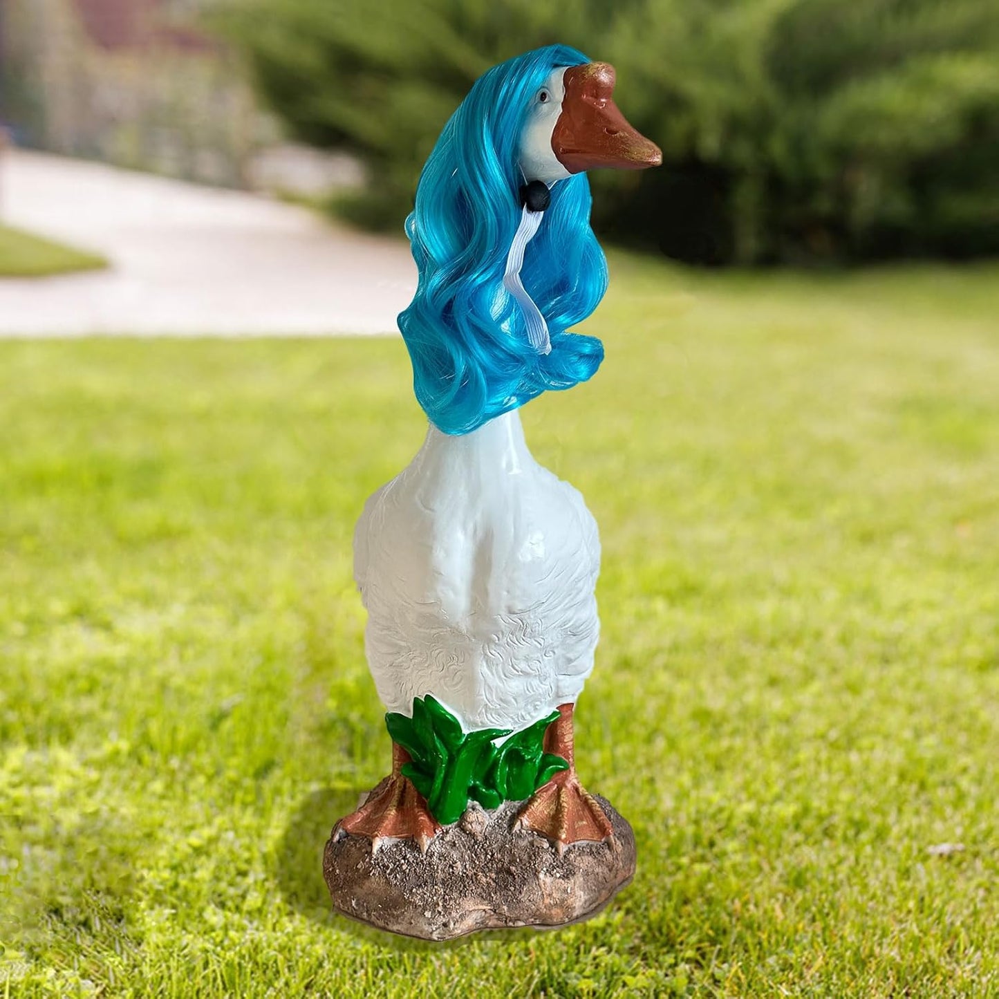 Porch Goose Wigs, Porch Goose Outfits Lawn Goose Statue Accessories for Outdoor Garden Patio Yard Goosey Decor （Style 4）