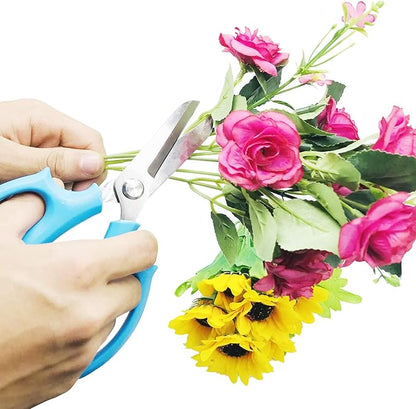 Woohome 11 PCS Garden Pruning Shears Scissors Kit, Rose Stripper Thorn Remover, Tree Pruner Hand Tools, Leaf Stripping Tool, Floral Gloves and Floral Tape for Gardening Flower Arrangement
