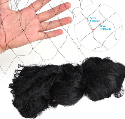 Anti Bird, 50 x 100FT Mesh Garden Bird Net, Poultry Fruit Tree, Nylon for Bird Poultry Aviary Game Pens Chicken Coop, 1.96inch Mesh Black