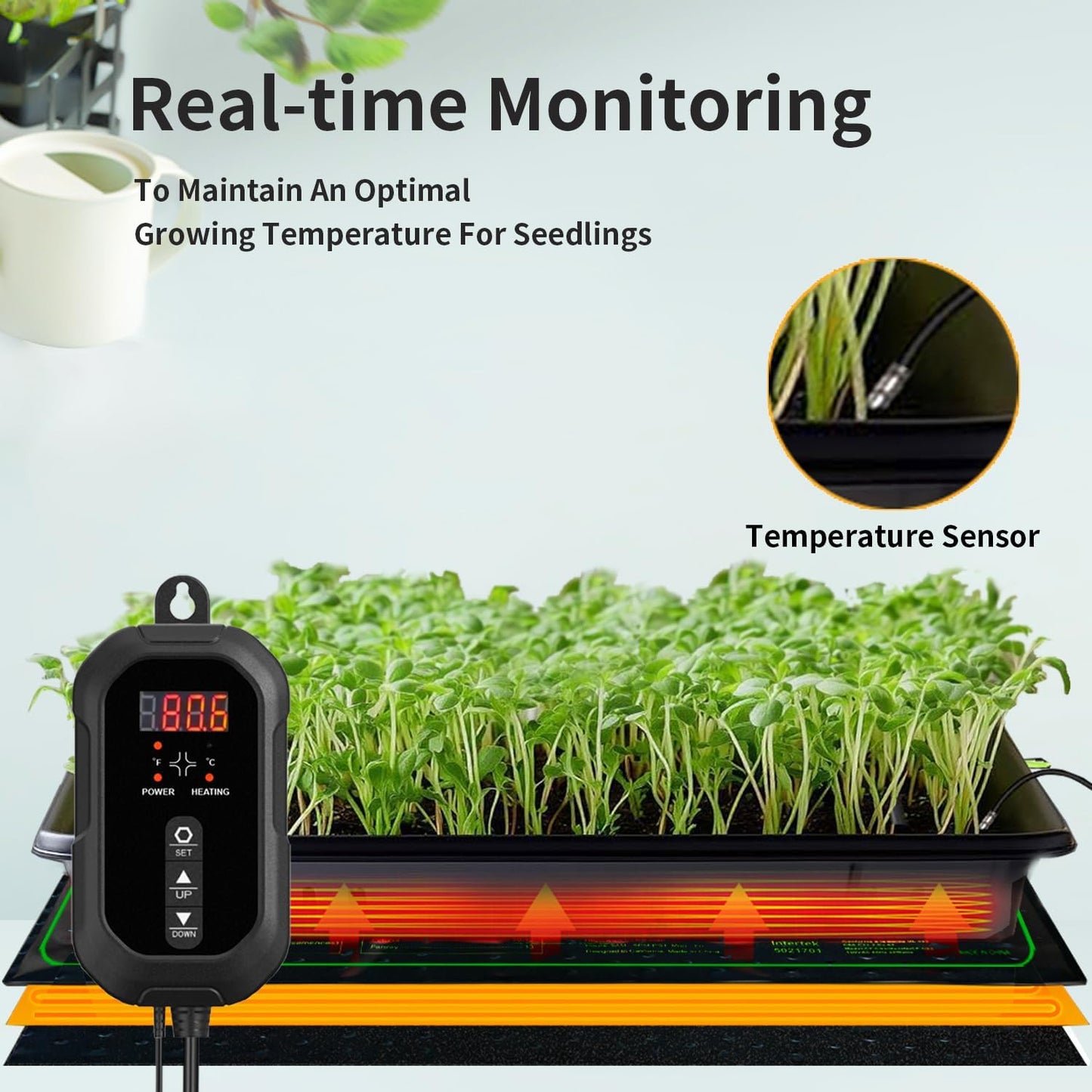 Digital Thermostat Controller 40-108℉ 8.3A 1000W,Thermostat Controller for Seed Germination, Reptiles and Brewing Breeding Incubation Greenhouse (Thermostat)