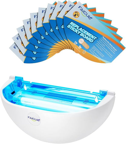 Faicuk FA-FLT07 Wall Sconce Fly Light+Replacement Glue Board Pack of 10 (2 Packages are Delivered Separately).