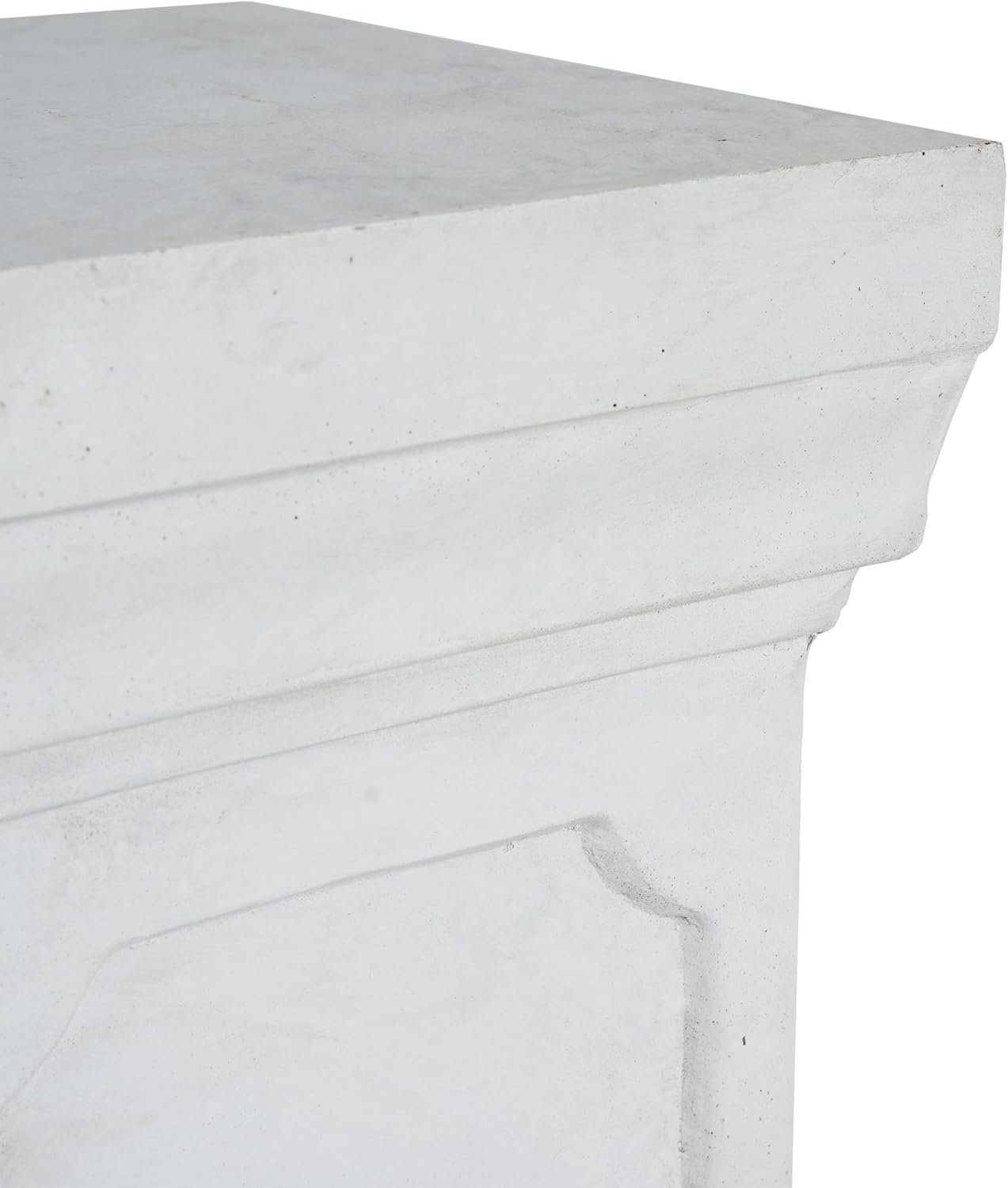 Decorative Roman Column Pedestal Column Plant Stand, Vintage European Style Classical Garden Pillar, Indoor Outdoor Decor, Pedestal Columns Plants Standing for Entryway Garden Yard Home (Antique White/19.25''H)