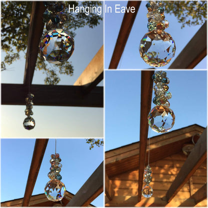 40mm Crystals Ball Prisms Suncatcher Hanging Ornament Chakra Crystals Rainbow Maker with Colors Crystal Pendants for Home,Office,Garden Decoration