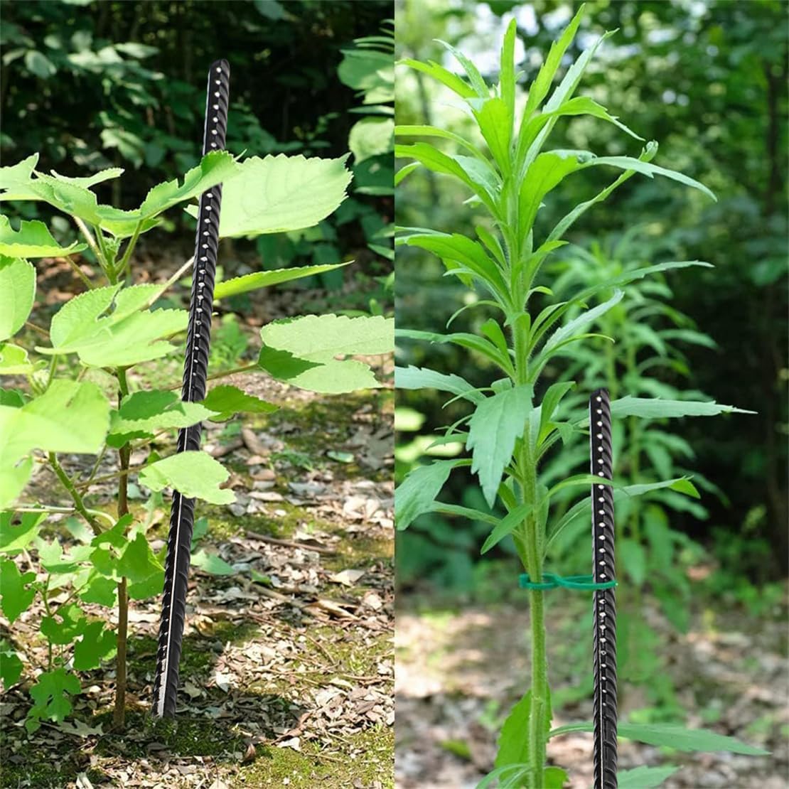 Ground Anchor Stakes, Heavy Duty Straight Rebar Stakes Forged 15inch Camping Stakes with Chisel Point End Steel Plant Support Garden Spikes for Tent Gardening Concrete Timber