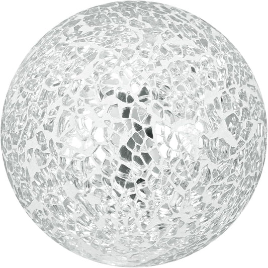 Decorative Ball for Bowls, 3 Inch Mosaic Glass Balls Decorative Glass Orbs for Home Decor/Dining Tables/Wedding Party/Coffee Table/Centerpiece Decor [Silver]